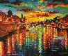 Sunset Over Seine 2014 Embellished - Paris, France Limited Edition Print by Daniel Wall - 0