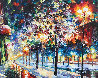 Cold City Night 2013 42x36 Original Painting by Daniel Wall - 0