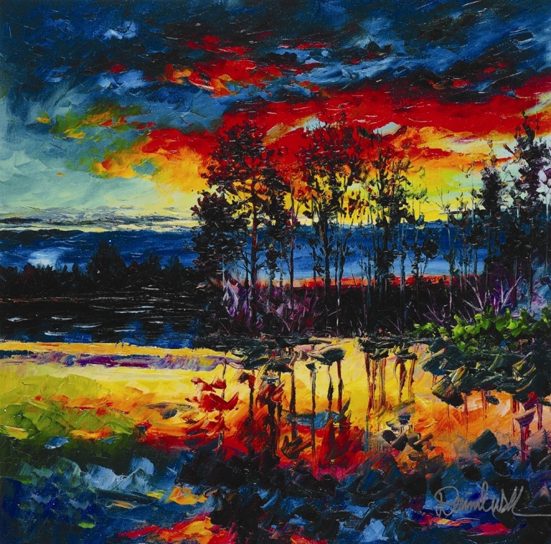 Lake Afternoon 2017 Embellished Limited Edition Print by Daniel Wall Lake Afternoon 2017 Embellished Limited Edition Print by Daniel Wall