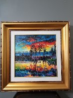 Lake Afternoon 2017 Embellished Limited Edition Print by Daniel Wall - 1 Lake Afternoon 2017 Embellished Limited Edition Print by Daniel Wall - 1