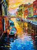 A Joyful Canal in Venice 36x30 Original Painting by Daniel Wall - 0
