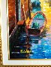 A Joyful Canal in Venice 36x30 Original Painting by Daniel Wall - 6