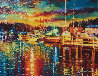 Glitter Harbor  Embellished Limited Edition Print by Daniel Wall - 0