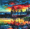 Lake Afternoon 2017 - Framed  Embellished Giclee on Canvas Limited Edition Print by Daniel Wall - 0