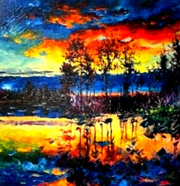 Lake Afternoon 2017 Embellished Limited Edition Print by Daniel Wall