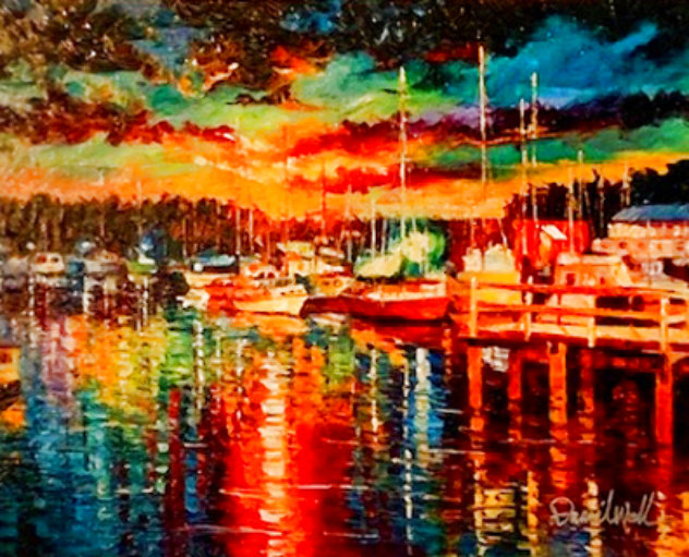 Glitter Harbor 2014 Embellished Limited Edition Print by Daniel Wall