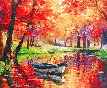 Colorful Quiet Fall 2016 Embellished Limited Edition Print - Daniel Wall Colorful Quiet Fall 2016 Embellished Limited Edition Print - Daniel Wall