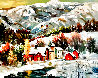 Snow Resort 30x42  Huge Original Painting by Daniel Wall - 0