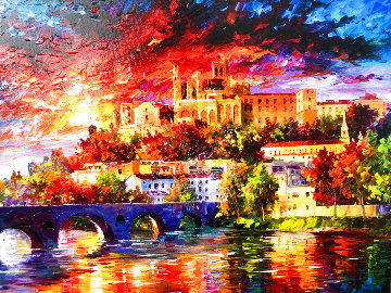 Sunset Over Beziers AP 2014 Embellished - Southern France Limited Edition Print - Daniel Wall Sunset Over Beziers AP 2014 Embellished - Southern France Limited Edition Print - Daniel Wall