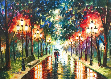 Colorful Street Embellished Limited Edition Print - Daniel Wall Colorful Street Embellished Limited Edition Print - Daniel Wall