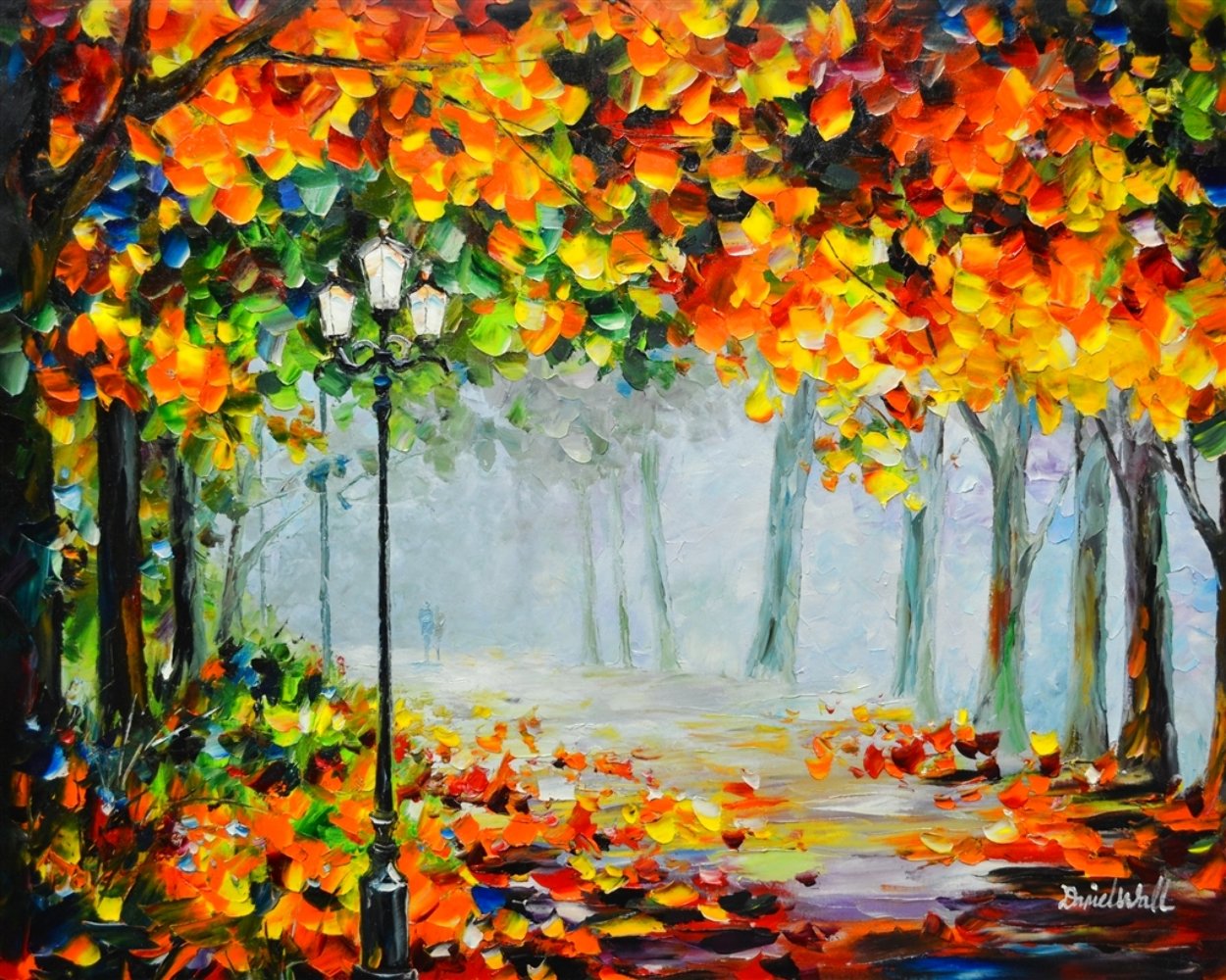 Romantic Mist 2012 35x42 Huge Original Painting by Daniel Wall Romantic Mist 2012 35x42 Huge Original Painting by Daniel Wall