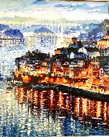 Porto City, Portugal 2014 48x41 Huge Original Painting by Daniel Wall - 6