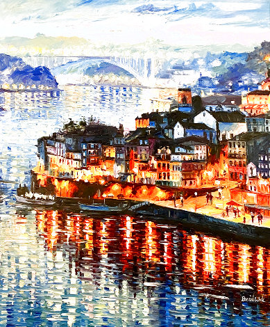 Porto City, Portugal 2014 48x41 Huge Original Painting - Daniel Wall