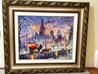 Snowy New York Embellished Giclee on Canvas 2014 - NYC Limited Edition Print by Daniel Wall - 1
