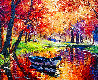 Colorful Quiet Fall Embellished 2016 Limited Edition Print by Daniel Wall - 0