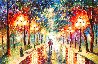 Colorful Street AP Embellished on Canvas Limited Edition Print by Daniel Wall - 0