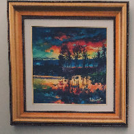 Lake Afternoon 2017 Embellished Limited Edition Print by Daniel Wall - 1 Lake Afternoon 2017 Embellished Limited Edition Print by Daniel Wall - 1