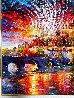 Sunset over Beziers 2014 Embellished - France Limited Edition Print by Daniel Wall - 3