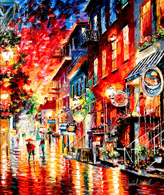 City Street Dusk 2014 Embellished Limited Edition Print by Daniel Wall
