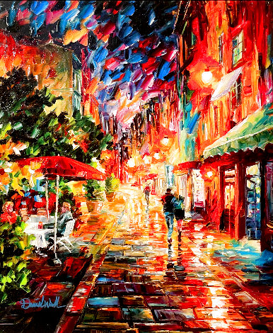 A Romantic Alley 2014 Embellished Limited Edition Print - Daniel Wall