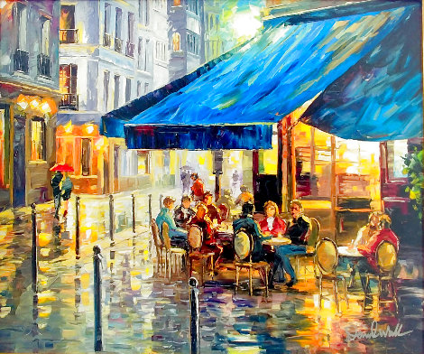 Small Cafe 2021 Embellished Limited Edition Print - Daniel Wall