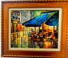 Small Cafe 2021 Embellished Giclee on Canvas Limited Edition Print by Daniel Wall - 1