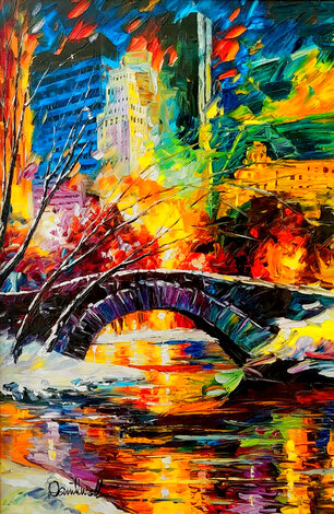 Central Park 2020 Embellished Giclee on Canvas - NYC - New York Limited Edition Print - Daniel Wall