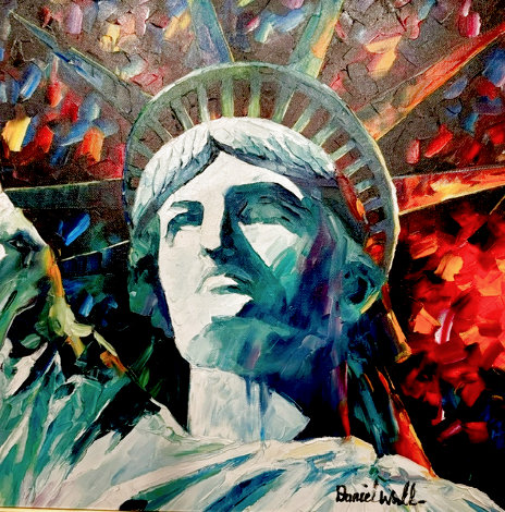 Portrait of the Liberty 2020 30x30 - New York, NYC Original Painting - Daniel Wall
