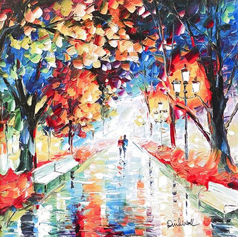 Spring Night 2019  - Framed Embellished Giclee on Canvas Limited Edition Print - Daniel Wall