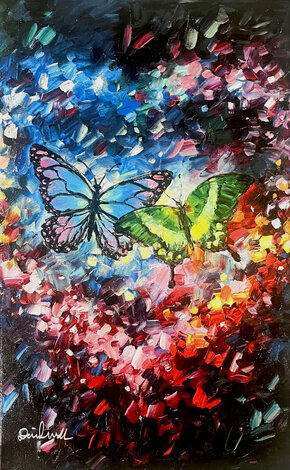 In Love 2023 - Framed Embellished Giclee on Canvas Limited Edition Print - Daniel Wall