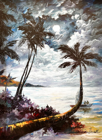 A Beautiful Night 2023 - Framed Embellished Giclee on Canvas Limited Edition Print - Daniel Wall