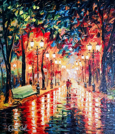 Wood Alley 2017 -  Framed Embellished Giclee on Canvas Limited Edition Print - Daniel Wall