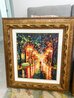 Wood Alley 2017 -  Framed Embellished Giclee on Canvas Limited Edition Print by Daniel Wall - 2