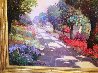 Down a Flowered Street 1991 46x67 Original Painting by Kent Wallis - 1 Down a Flowered Street 1991 46x67 Original Painting by Kent Wallis - 1