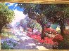 Down a Flowered Street 1991 46x67 Original Painting by Kent Wallis - 4 Down a Flowered Street 1991 46x67 Original Painting by Kent Wallis - 4