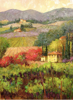Tuscan Vineyard 2012 48x38 Original Painting - Scott Wallis Tuscan Vineyard 2012 48x38 Original Painting - Scott Wallis