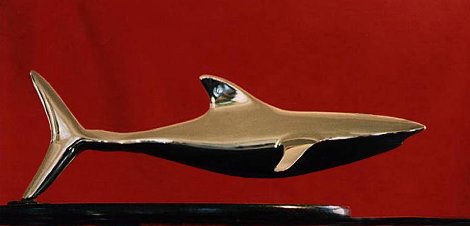 Shark Stainless Steel Sculpture 1989 21 in Sculpture - Edward Walsh