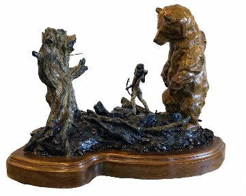 Two Bears Bronze Sculpture 1999 24 in Sculpture - Walt Horton Two Bears Bronze Sculpture 1999 24 in Sculpture - Walt Horton