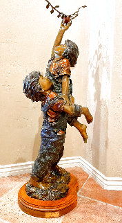 He Ain’t Heavy Bronze Sculpture 1997 53 in - Huge Sculpture - Walt Horton