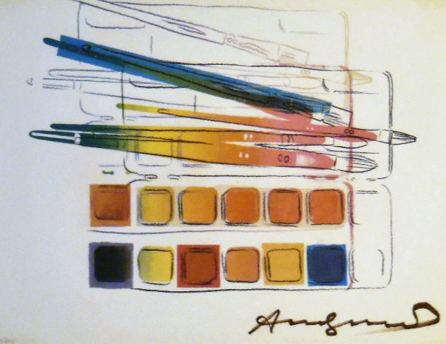 Watercolor Paint Kit With Brushes Limited Edition Print by Andy Warhol
