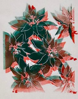 Poinsettias Unique 1985 Limited Edition Print - Andy Warhol Poinsettias Unique 1985 Limited Edition Print - Andy Warhol