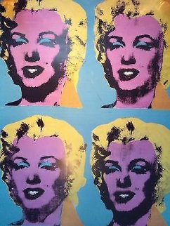 Four Marilyns Poster 1985 Limited Edition Print - Andy Warhol Four Marilyns Poster 1985 Limited Edition Print - Andy Warhol