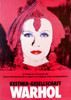 Greta Garbo Exhibition Poster HS 1981 Limited Edition Print - Andy Warhol Greta Garbo Exhibition Poster HS 1981 Limited Edition Print - Andy Warhol