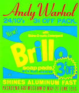 Brillo Soap Pads - Pasadena Art Museum Poster 1970 Limited Edition Print - Andy Warhol Brillo Soap Pads - Pasadena Art Museum Poster 1970 Limited Edition Print - Andy Warhol