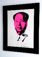 Mao - Factory Trial Proof Fluorescent Pink - Unique 1973 Works on Paper (not prints) by Andy Warhol - 1 Mao - Factory Trial Proof Fluorescent Pink - Unique 1973 Works on Paper (not prints) by Andy Warhol - 1