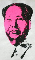 Mao - Factory Trial Proof Fluorescent Pink -  Unique 1973 Works on Paper (not prints) by Andy Warhol - 4