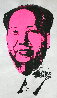 Mao - Factory Addition   Fluorescent Pink -  Unique 1973 Works on Paper (not prints) by Andy Warhol - 4