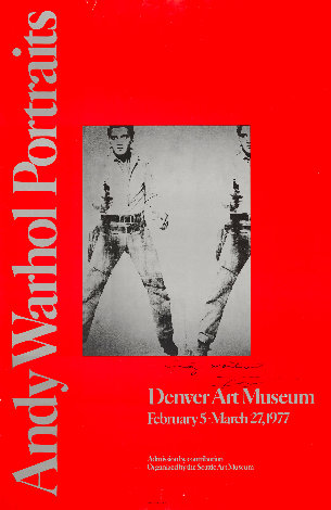Double Elvis (Denver Art Museum Hand Signed Exhibition Poster) 1977 HS - Huge Limited Edition Print - Andy Warhol
