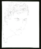 Portrait of a Young Man 1950 Drawing 17x14 Works on Paper (not prints) by Andy Warhol - 2