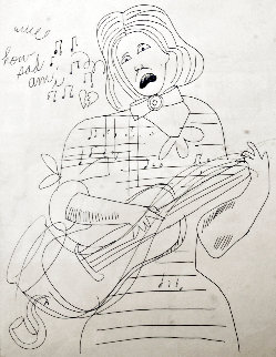 How Sad Am I? 1954 20x17 Drawing - Andy Warhol